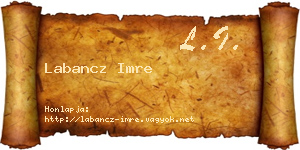 Labancz Imre névjegykártya