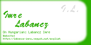imre labancz business card